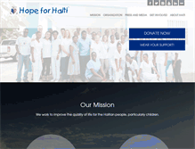 Tablet Screenshot of hopeforhaiti.com